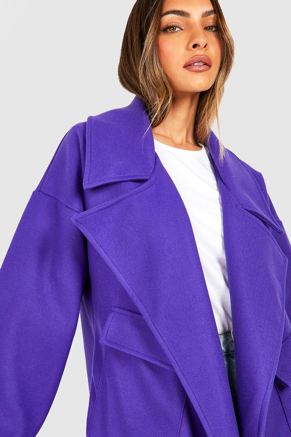 Ladies purple wool coats hotsell